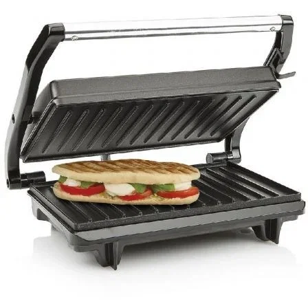 Tristar GR-2650 - Parrilla Eléctrica de Contacto Sandwich Grill, 700W, Placa Antiadherente, Tapa Flotante, para Paninis, Carne y Verduras, Color Negro Tristar GR-2650 - Parrilla Eléctrica de Contacto Sandwich Grill, 700W, Placa Antiadherente, Tapa Flotante, para Paninis, Carne y Verduras, Color Negro